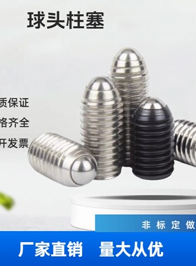 ZAC12 碳钢球头柱塞 BPJ3/4/5/6/8/10/12/16定位玻珠螺丝紧定玻子