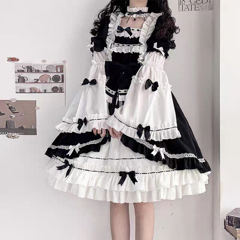 大码300斤白夜极光Lolita裙女胖mm暗黑甜美软妹萝莉洛丽塔裙子240