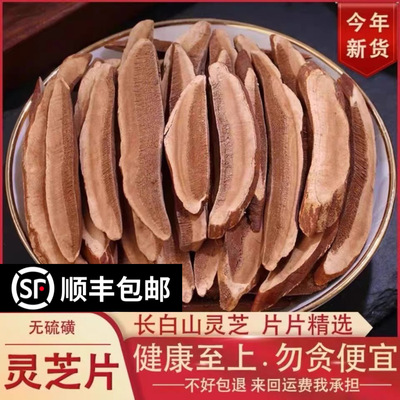灵芝片500g包邮正宗吉林长白山野生赤灵芝优质大切片泡水泡酒料优