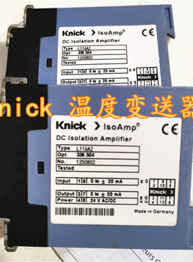 质保一年  Knick 温度变送器336.504 No.1250802 1216686 1096412