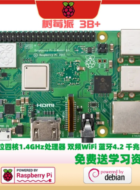 树莓派Rspberry PI 4B/3B+/3B/3A+/2B/1B+ 开发板 主板 正规发票