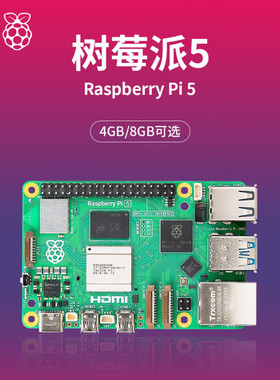 树莓派 Raspberry Pi 5B 开发板 正品 4GB/8GB  嵌入式 AI 硬件