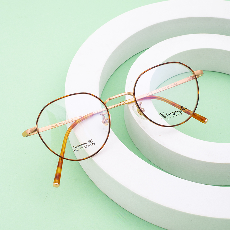 卡琳同款超轻纯钛近视金丝边镜框