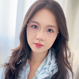 高度数近视眼镜男女日本纯钛小脸方框超轻不会发绿的眼镜框架1260