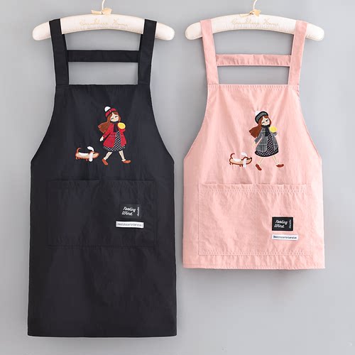 防泼水时尚简约围裙家用干活罩衣