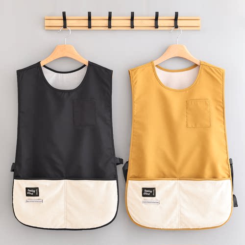 马甲式围裙印字logo擦手兜防泼水