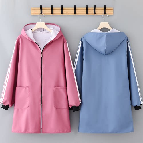 防水防尘正穿长袖围裙定制logo