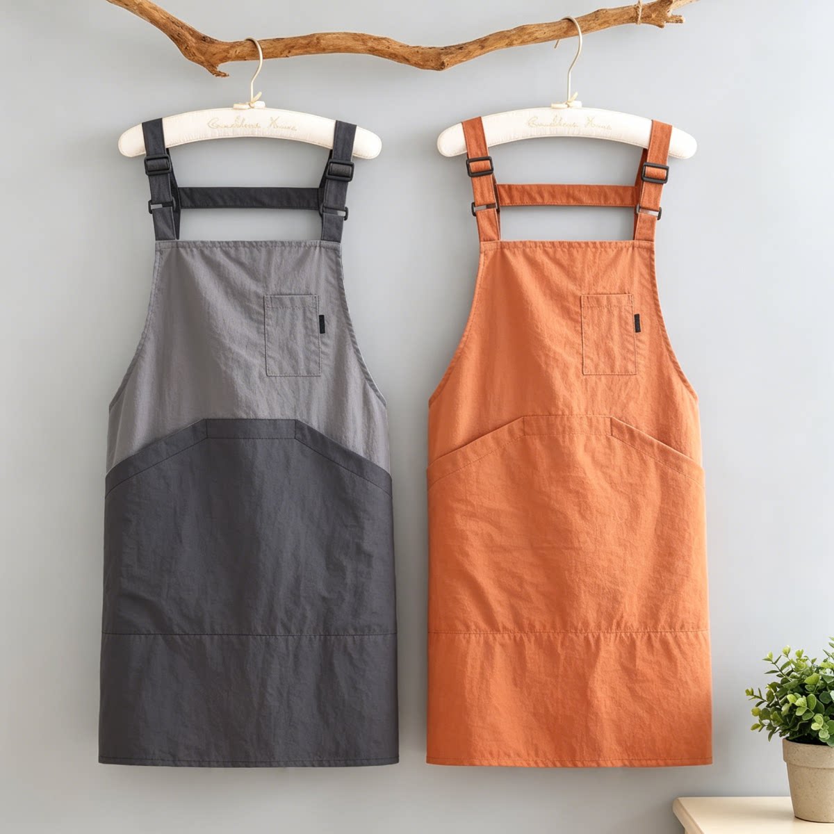 舒适围腰无袖防水成人耐脏围裙耐穿防油污透气厨房做饭罩衣工作服