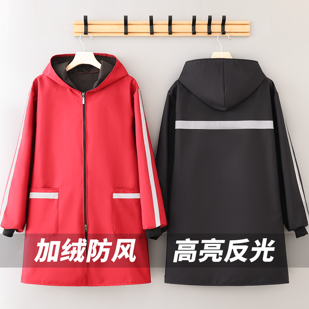 加厚防水罩衣加绒御寒围裙工作服