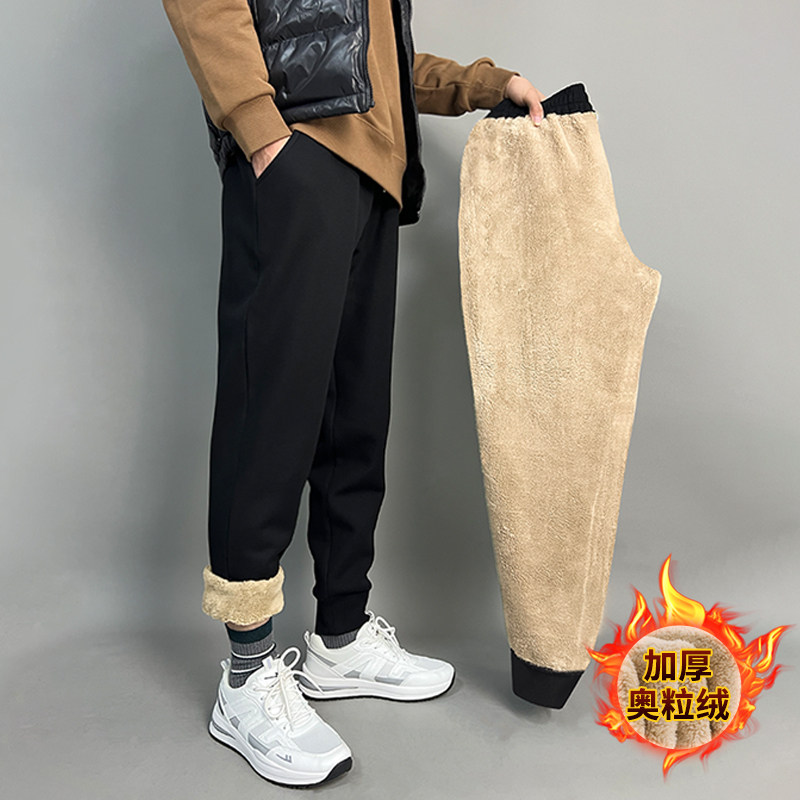 冬季特厚羊羔绒裤子男运动裤保暖棉裤男裤加绒加厚男士休闲裤卫裤,男装,卫裤,淘宝优惠券,粉丝福利购,淘宝优惠卷