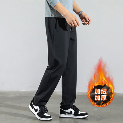 男裤秋冬款加绒加厚休闲长裤男