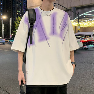 港风外景大码 特P25 夏季 HT24401 2025 菠萝格短袖 新款 T恤M