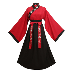 中国风大码男装古装书生儒雅男汉服魏晋交领大袖衫襦裙二件套班服