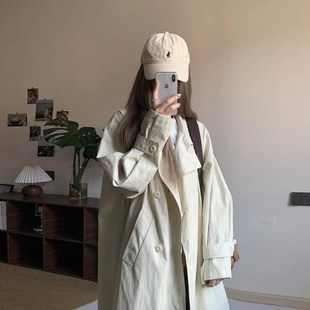 日系风衣外套女2025秋季新款小个子巨好看薄款韩版韩系中长版宽松