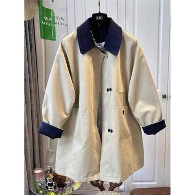 秋季2025新款撞色翻领中