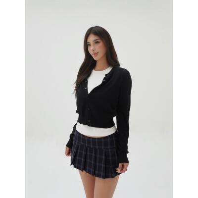 JimKet低腰覆古蓝格纹防