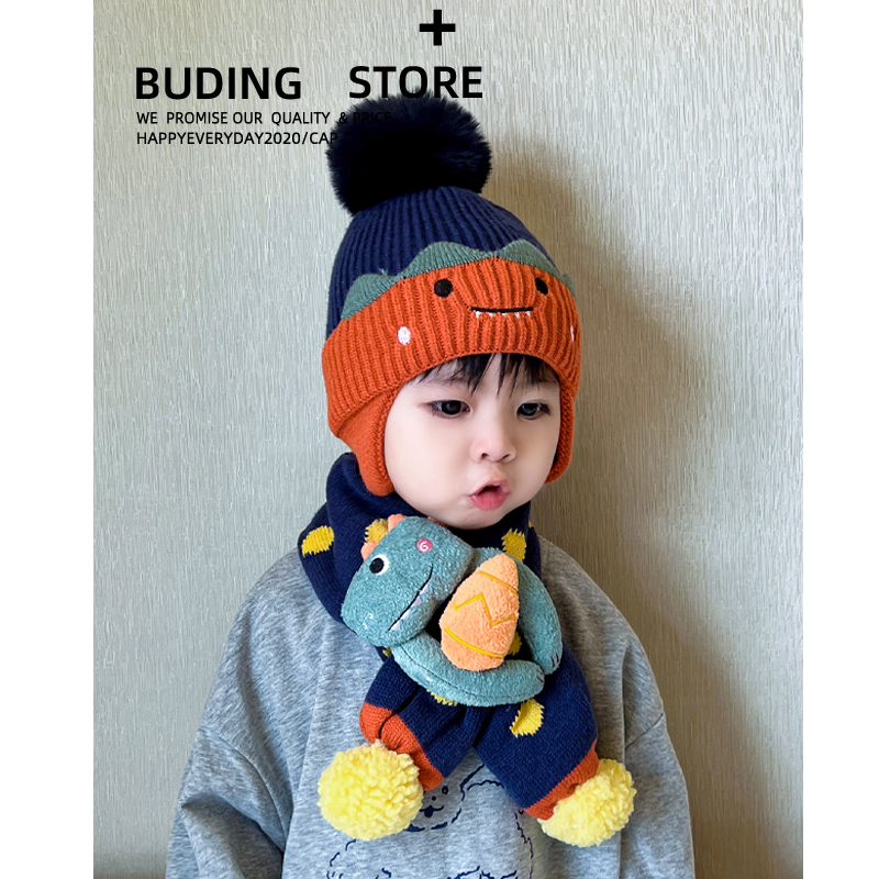 布丁新语混纺帽子围巾一体无檐