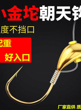 朝天钩进口新款钓鱼钩正品海夕小金坨朝天钩专用钩鱼鲫鱼鲤鱼野钓
