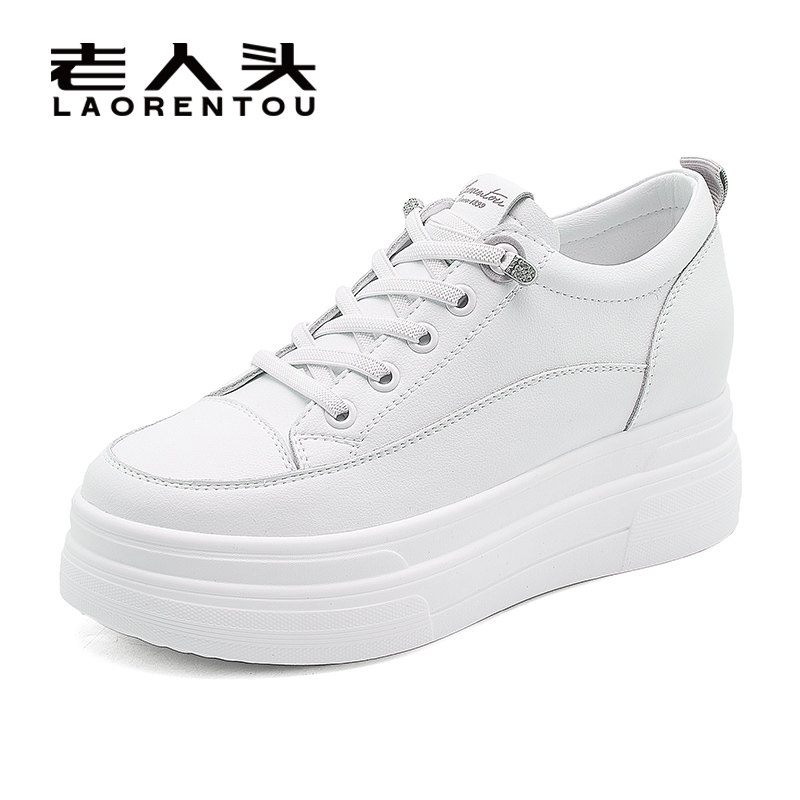 厚底系带休闲百搭松糕小白鞋女