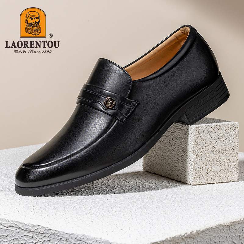 真皮英伦结婚男士德比鞋男