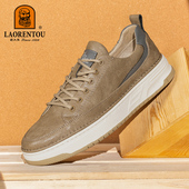 夏季 新款 青年休闲潮流板鞋 老人头男鞋 厚底透气纯色百搭日常通勤鞋