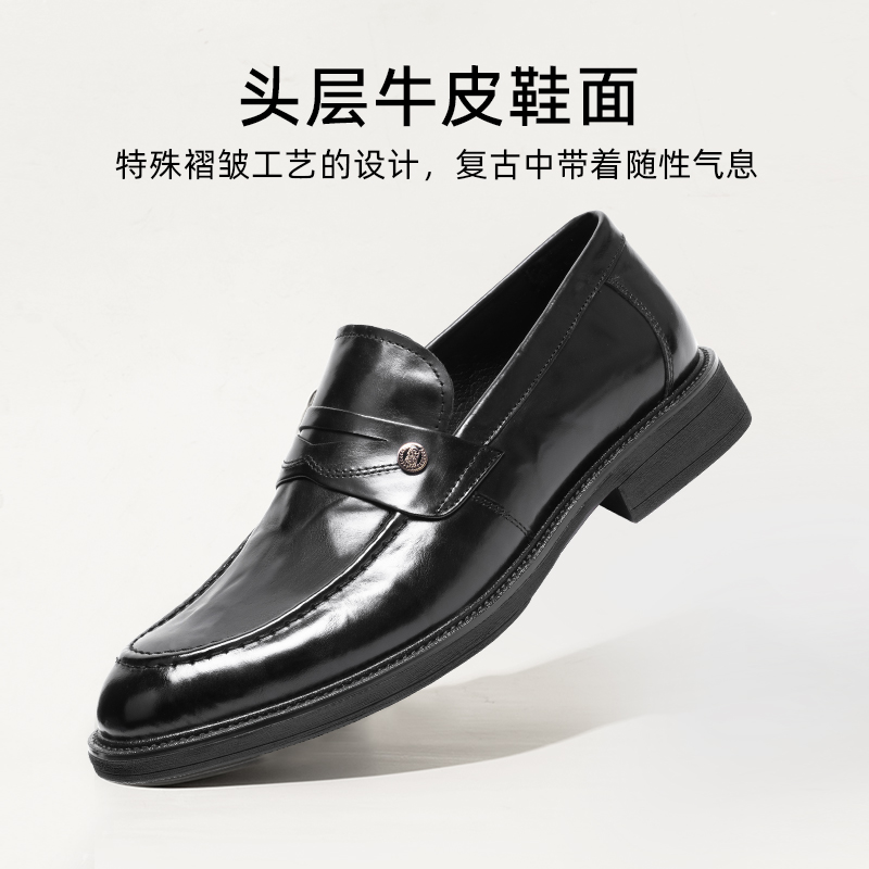 头层牛皮鞋男正装商务宴会男鞋