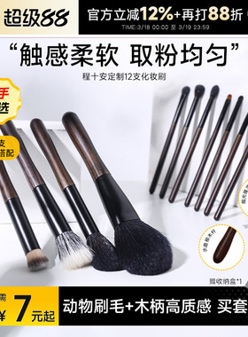 程十安套刷化妆刷套装刷修容腮红散粉眼影刷遮瑕刷眼部全套刷子