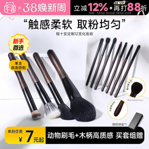 程十安套刷化妆刷套装刷修容腮红散粉眼影刷遮瑕刷眼部全套刷子