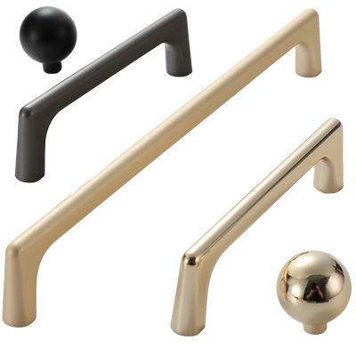 轻奢风黑色抽屉单孔柜门拉手