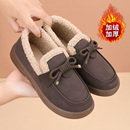 冬季老北京布鞋女鞋棉靴加绒保暖防滑软底时尚百搭妈妈鞋