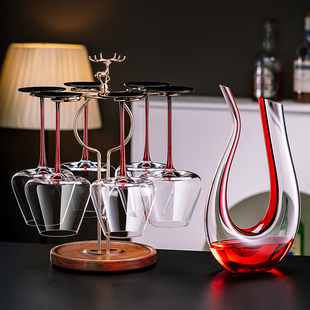 轻奢高级感红酒杯套装家用大号水晶玻璃高脚葡萄酒杯子醒酒器酒具