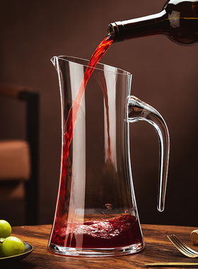 高档轻奢白酒分酒器家用大号水晶玻璃红酒醒酒器葡萄酒分酒壶酒具