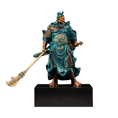 《义薄云天》全黄铜摆件大关公关羽铜像关二爷武财神办公室客厅