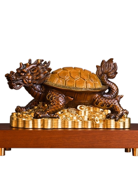 岁月黄铜龙头摆件工艺品客厅