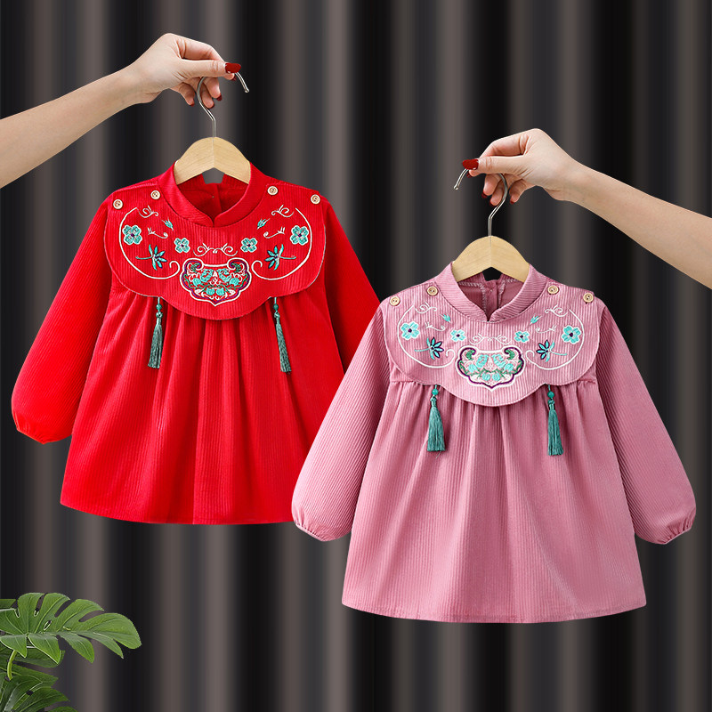 儿童唐装加厚中国风宝宝罩衣汉服春节拜年服吃饭围兜秋冬外穿洋气,童装/婴儿装/亲子装,反穿衣/罩衣,淘宝优惠券,粉丝福利购,淘宝优惠卷