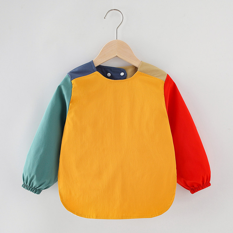 宝宝罩衣夏季儿童围裙防水防脏吃饭围兜男孩女宝薄款小孩婴儿饭兜
