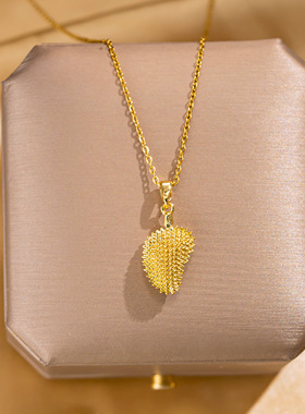 爆款榴莲项链女小众设计感留恋一生钛钢锁骨链网红七夕送礼物