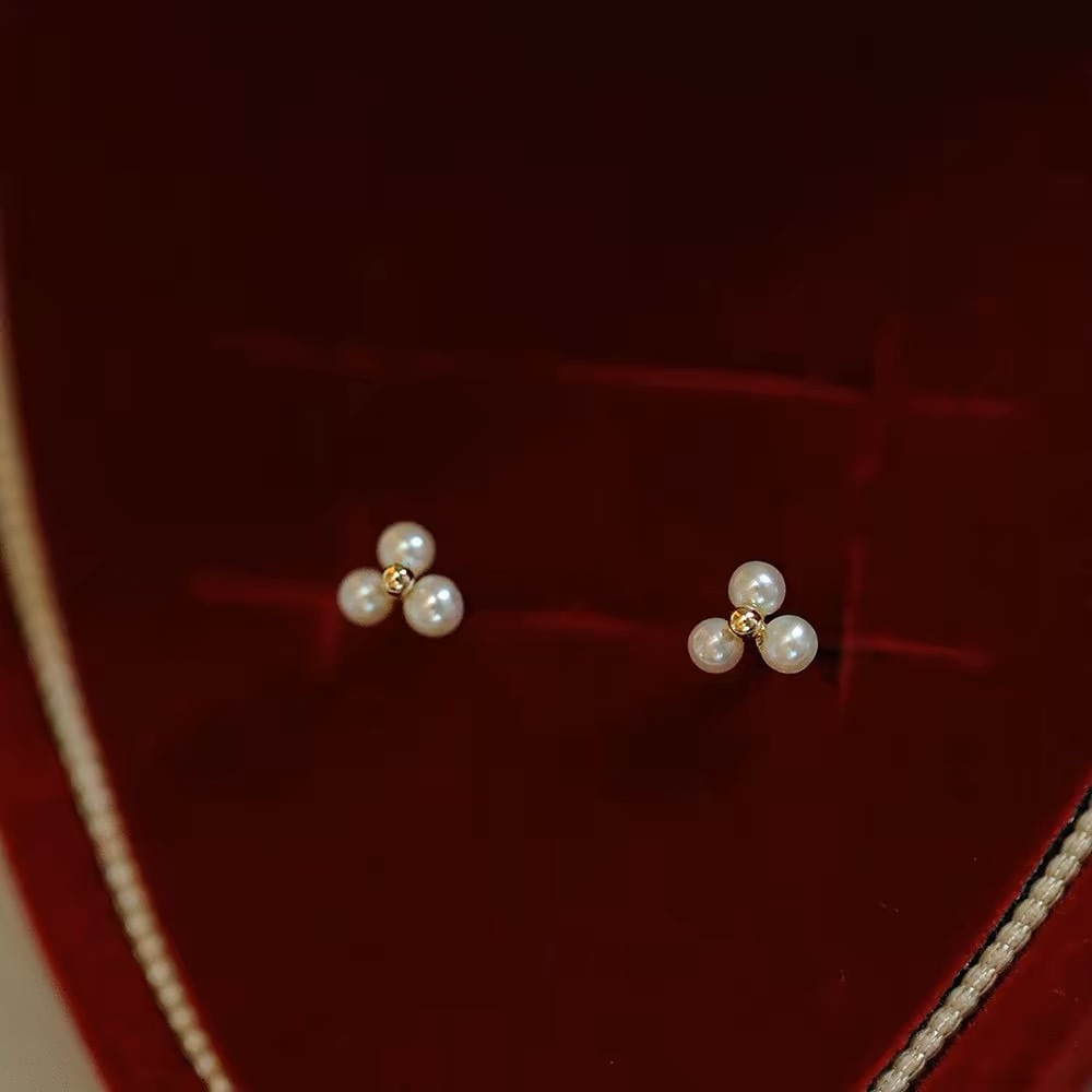 珍珠纯银耳钉9999足银正品2025新款爆款高级感耳环精致养耳洞饰品