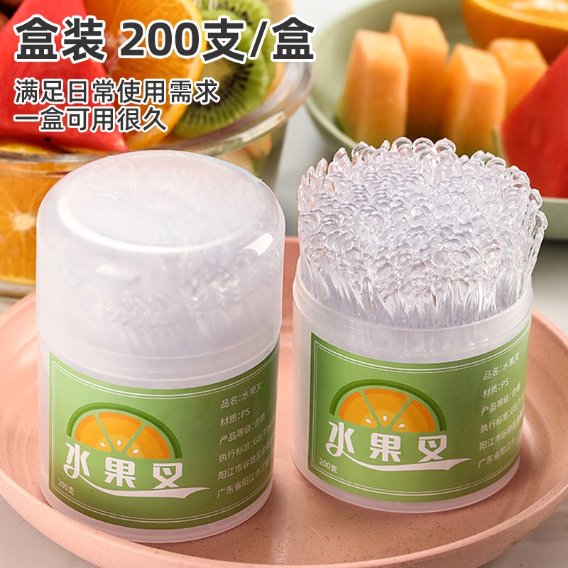 盒装一次性加厚竹节纹水果叉