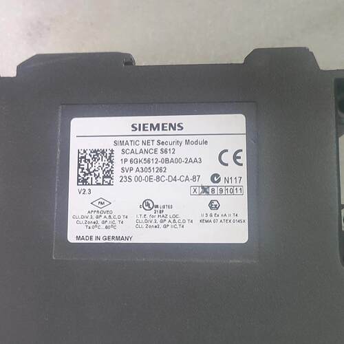 议价6GK5612-0BA00-2AA3 SCALANCE S612 网络安全工控模块维修