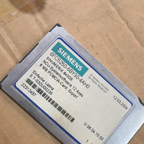 议价6FC5250-6BY30-4AH0 工控NCU系统PCMCIA存储卡 8MB维修
