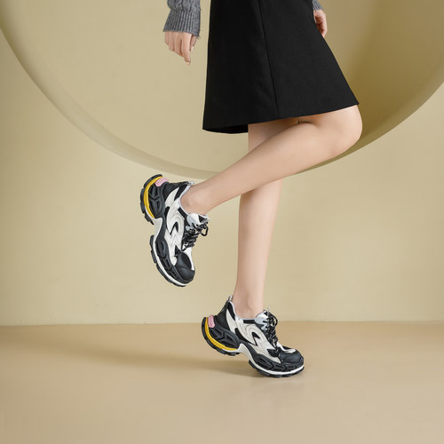 westory2026春夏新款厚底老爹鞋女撞色运动休闲鞋百搭增高女鞋