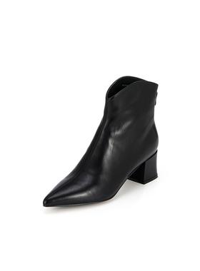 westory2024秋季粗跟切尔西靴女牛仔风优雅尖头靴83081