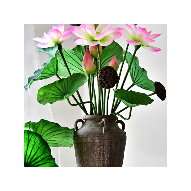 装饰花假花塑料花植物仿真荷花