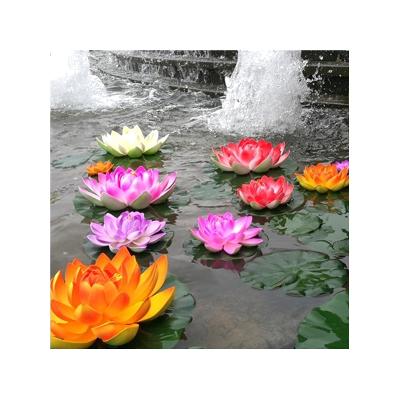仿真漂浮荷花莲花装饰假花鱼缸