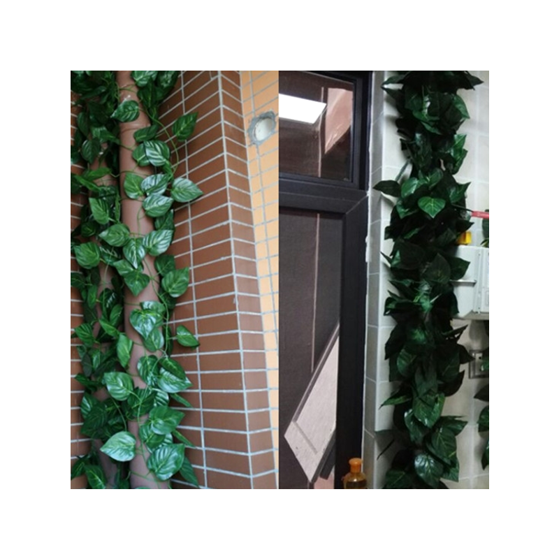 假树叶绿色仿真大叶塑料植物装饰品假叶子绿藤藤叶屋顶用绿植藤条