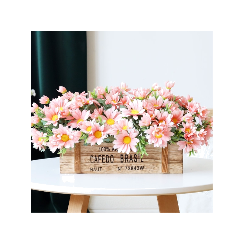 欧式实木假花家居摆设绢花仿真花