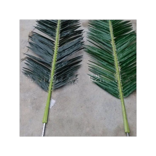 仿真椰子树叶棕榈树叶海藻树叶摄影道具假叶子过胶带柄椰子叶室外