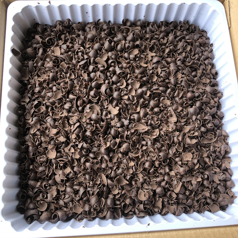 露岛巧克力刨花1kg屑碎 黑森林蛋糕西点表面装饰代巧克力碎可可脂