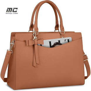 高级感15.6电脑包女士公文包律师教师通勤包电脑手提包